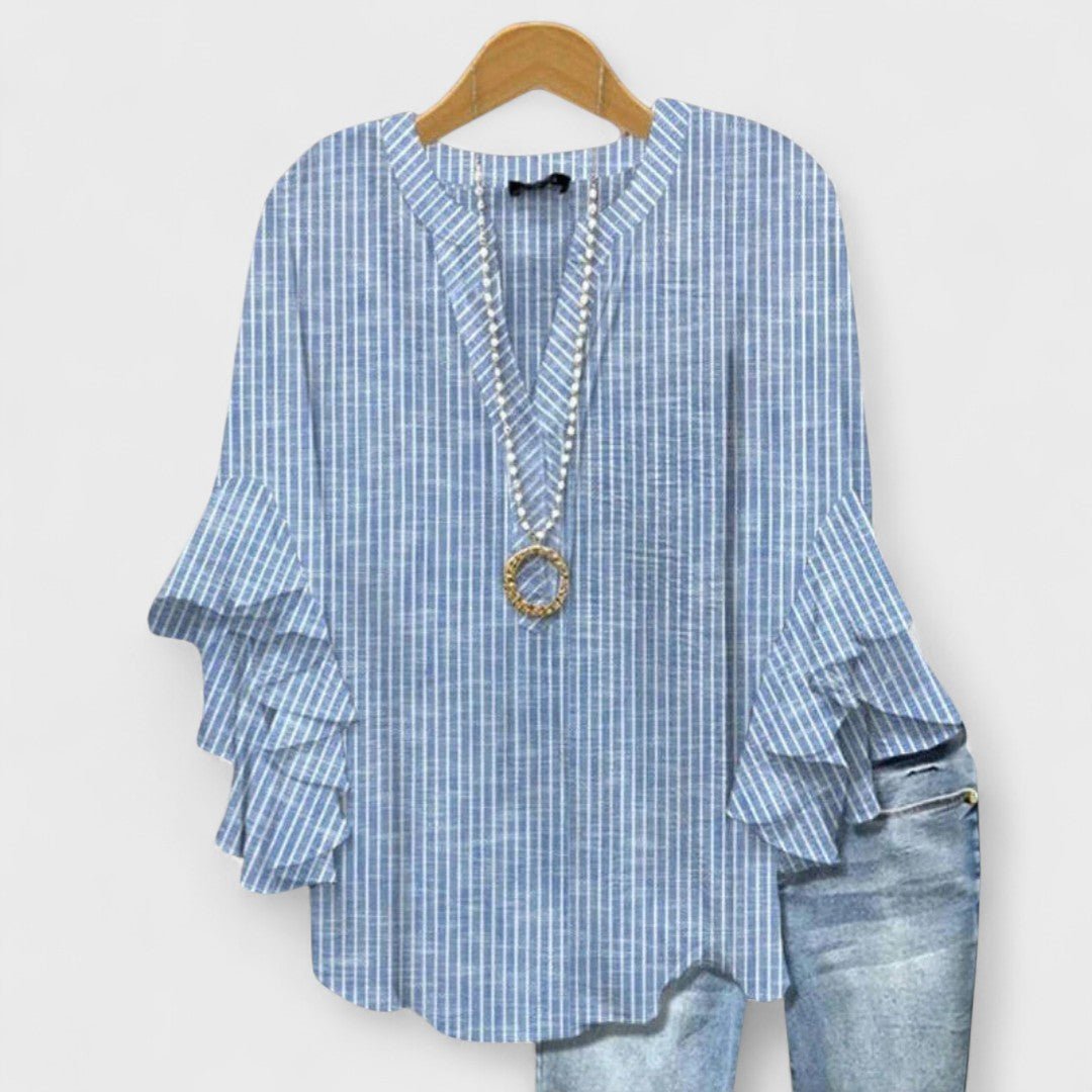 Clara Floral Print Ruffle Sleeve Blouse