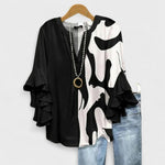 Clara Floral Print Ruffle Sleeve Blouse