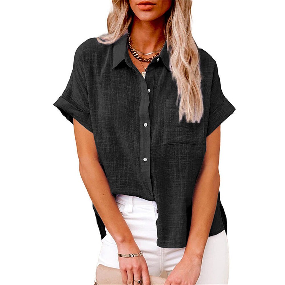 Leonie Lightweight Short-Sleeve Chest-Pocket Shirt