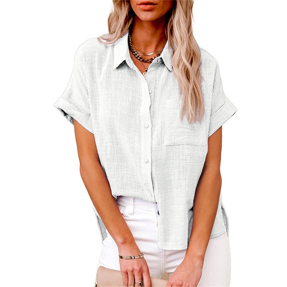 Leonie Lightweight Short-Sleeve Chest-Pocket Shirt