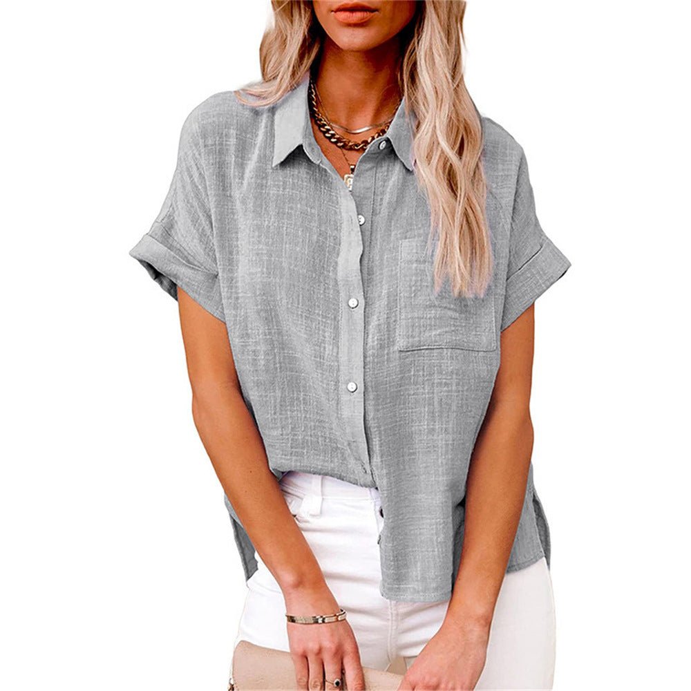 Leonie Lightweight Short-Sleeve Chest-Pocket Shirt