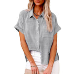 Leonie Lightweight Short-Sleeve Chest-Pocket Shirt