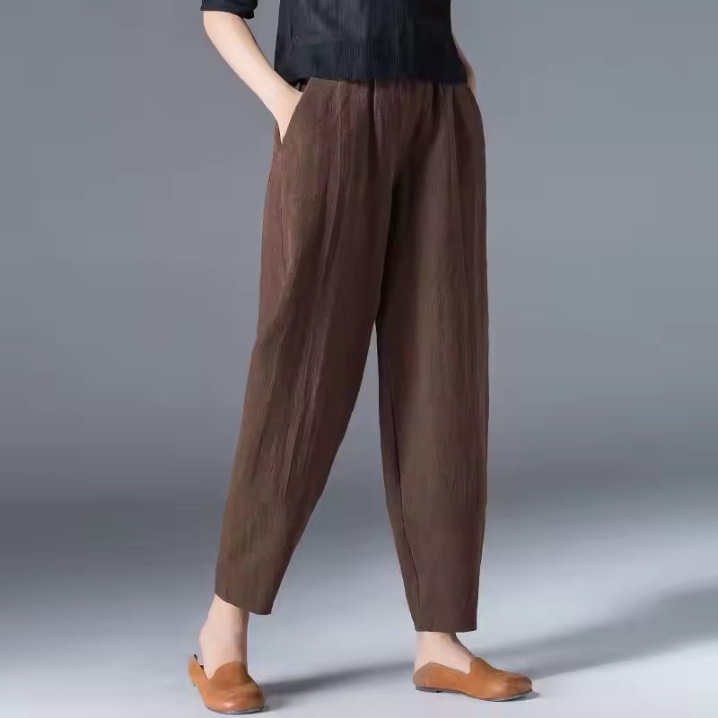 Leonie Lightweight Summer Relaxed-Fit Ankle-Length Pants