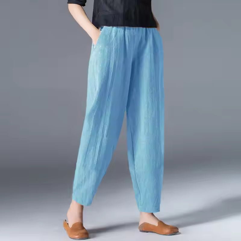 Leonie Lightweight Summer Relaxed-Fit Ankle-Length Pants