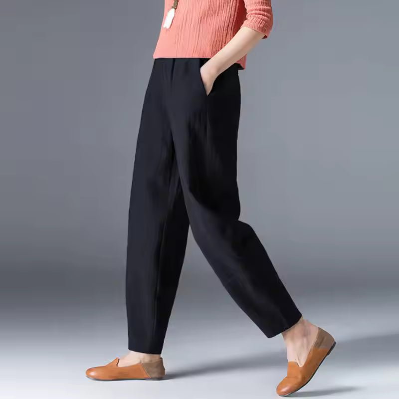Leonie Lightweight Summer Relaxed-Fit Ankle-Length Pants