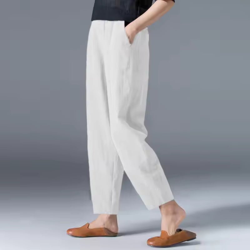 Leonie Lightweight Summer Relaxed-Fit Ankle-Length Pants