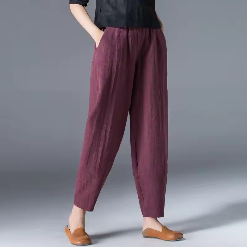 Leonie Lightweight Summer Relaxed-Fit Ankle-Length Pants