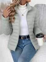 Sophie Quilted Stand Collar Coat