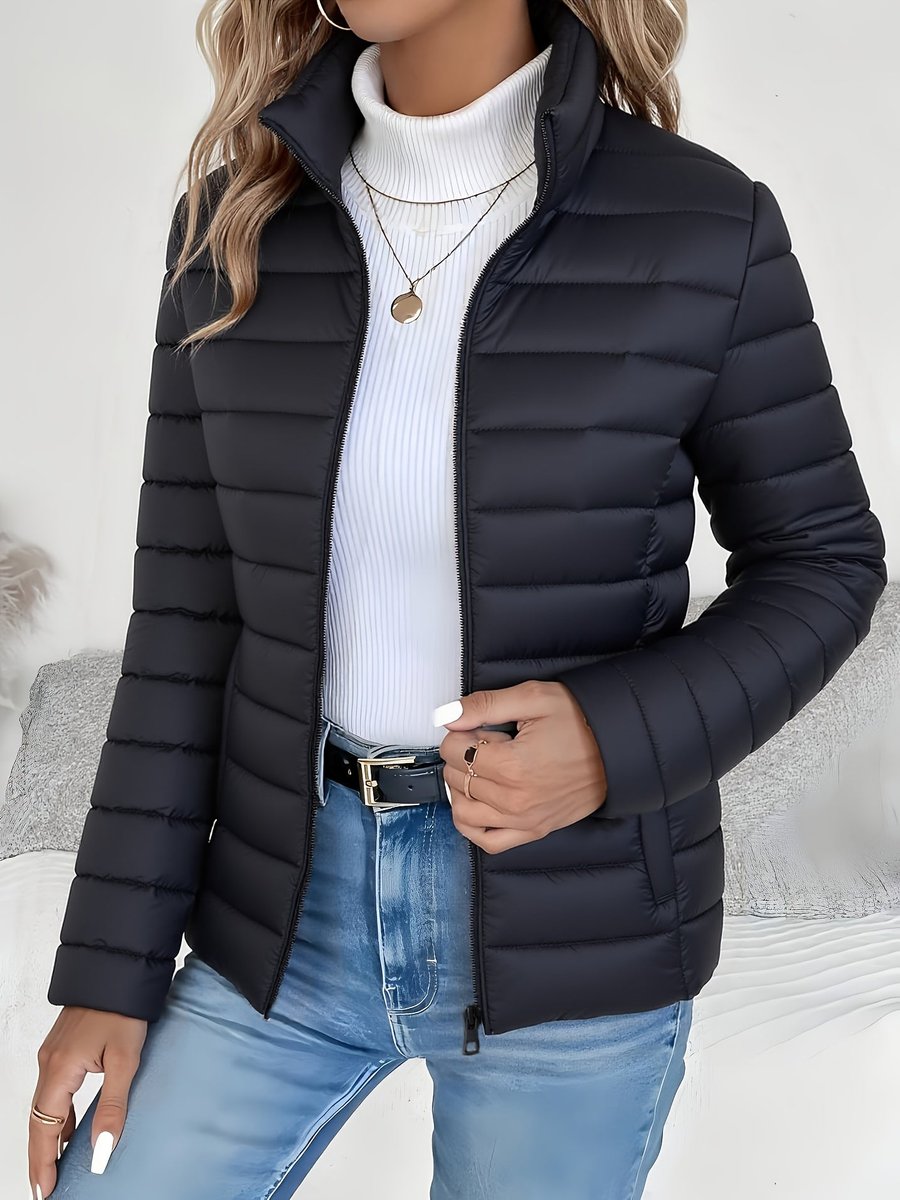 Sophie Quilted Stand Collar Coat