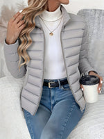 Sophie Quilted Stand Collar Coat
