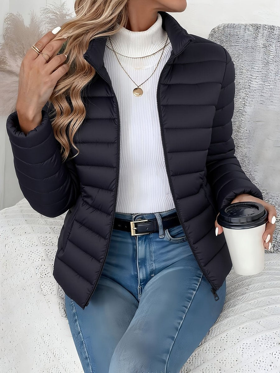 Sophie Quilted Stand Collar Coat