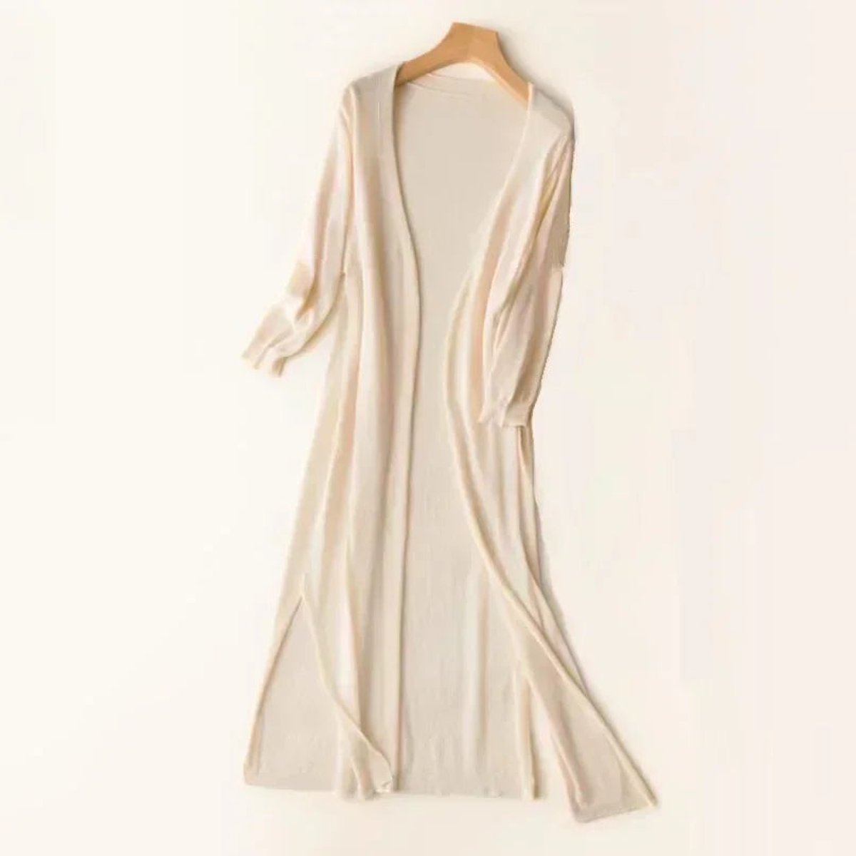 Luisa Lightweight Long V-Neck Knit Cardigan