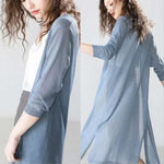 Luisa Lightweight Long V-Neck Knit Cardigan