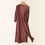 Luisa Lightweight Long V-Neck Knit Cardigan