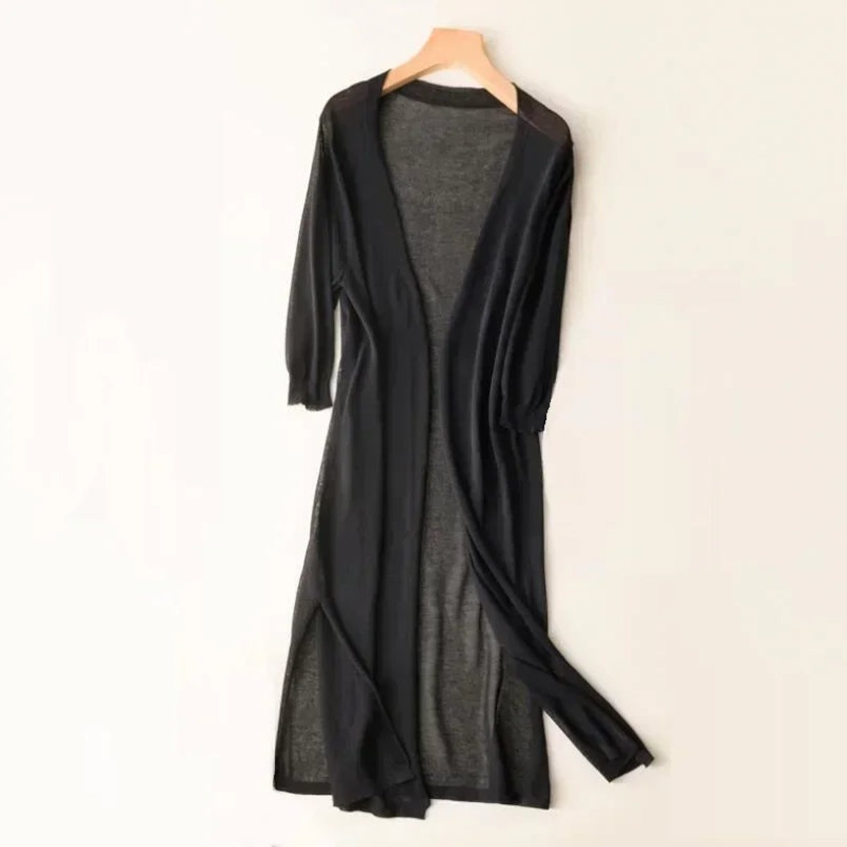 Luisa Lightweight Long V-Neck Knit Cardigan