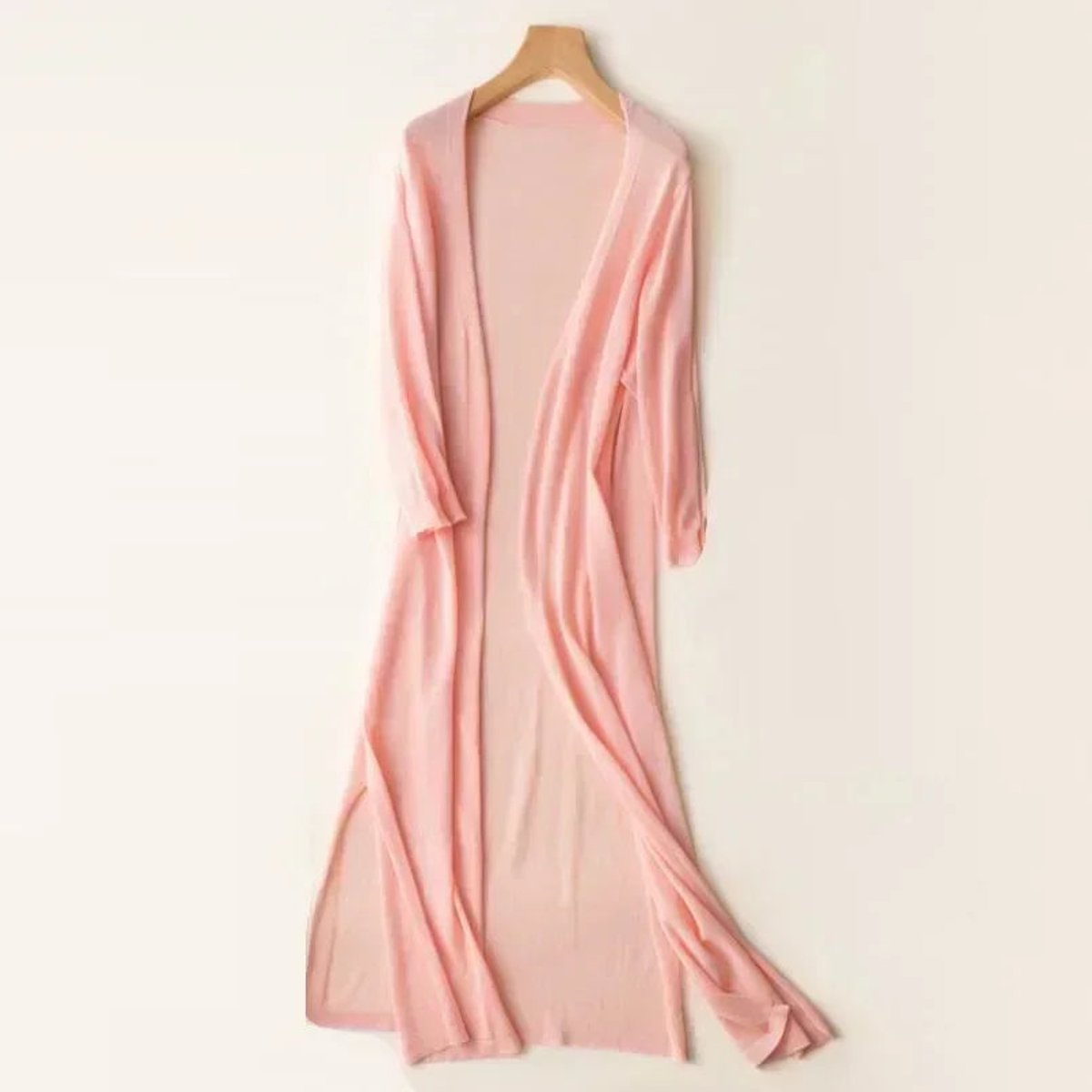 Luisa Lightweight Long V-Neck Knit Cardigan