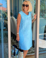 Hannah Sleeveless Wide Neck Summer Dress