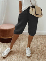 Leonie Drawstring Linen Bermuda Shorts