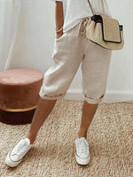 Leonie Drawstring Linen Bermuda Shorts