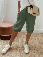 Leonie Drawstring Linen Bermuda Shorts