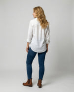 Katharina Three-Quarter Sleeve Linen Blouse