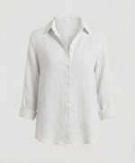 Katharina Three-Quarter Sleeve Linen Blouse