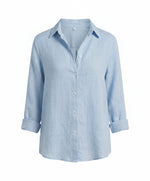 Katharina Three-Quarter Sleeve Linen Blouse
