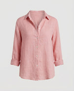 Katharina Three-Quarter Sleeve Linen Blouse
