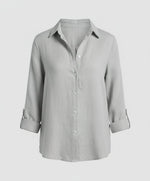 Katharina Three-Quarter Sleeve Linen Blouse