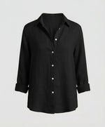 Katharina Three-Quarter Sleeve Linen Blouse