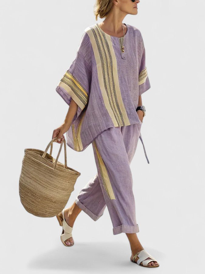 Johanna Linen-Blend Oversized Two-Piece Set