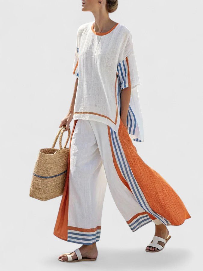 Johanna Linen-Blend Oversized Two-Piece Set