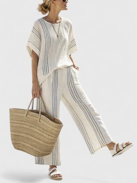 Johanna Linen-Blend Oversized Two-Piece Set