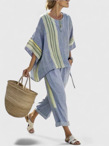 Johanna Linen-Blend Oversized Two-Piece Set
