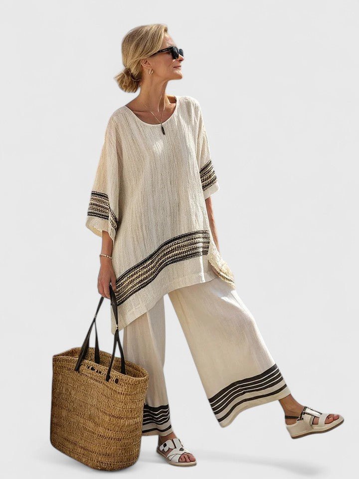 Johanna Linen-Blend Oversized Two-Piece Set