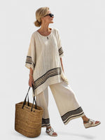 Johanna Linen-Blend Oversized Two-Piece Set