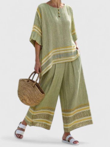 Johanna Linen-Blend Oversized Two-Piece Set