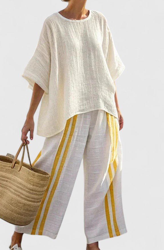 Johanna Linen-Blend Oversized Two-Piece Set