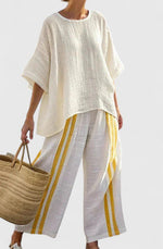Johanna Linen-Blend Oversized Two-Piece Set