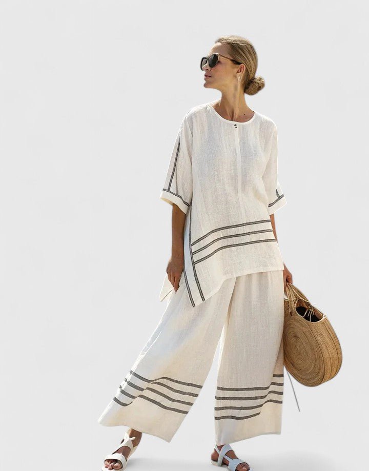 Johanna Linen-Blend Oversized Two-Piece Set