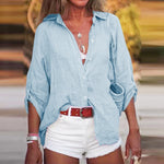Emilia Oversized Linen Long-Sleeve Shirt