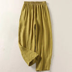 Hannah Relaxed-Fit Elastic Waist Linen Pants