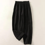 Hannah Relaxed-Fit Elastic Waist Linen Pants
