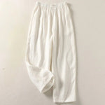 Hannah Relaxed-Fit Elastic Waist Linen Pants