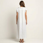 Emilia Sleeveless Ruffle Linen Maxi Dress