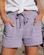 Elisabeth Relaxed Linen Shorts with Drawstring and Side Pockets