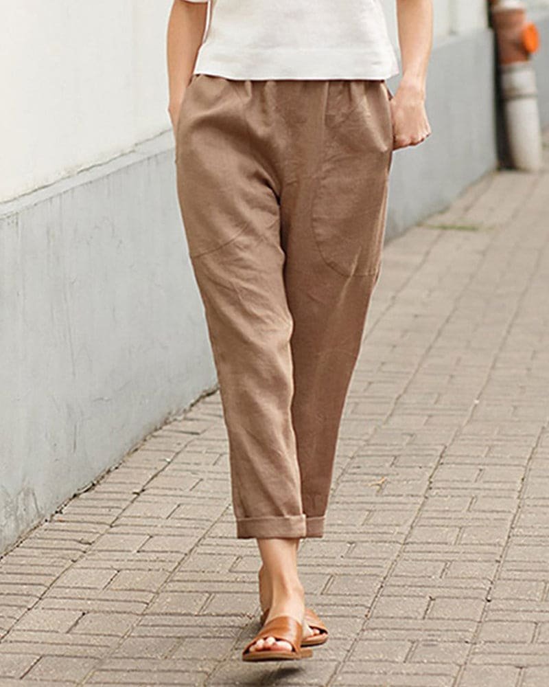 Johanna Linen-Cotton Relaxed-Fit Harem Pants