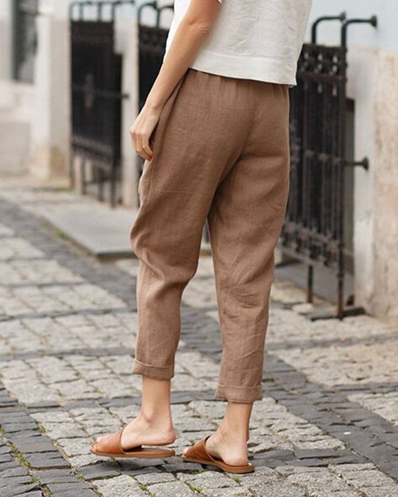 Johanna Linen-Cotton Relaxed-Fit Harem Pants