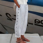 Hannah Striped Linen Relaxed-Fit Pants