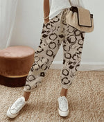Sophie Relaxed Drawstring Summer Pants with Abstract Print